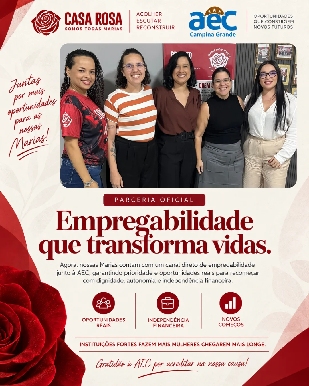 Parceria direta no setor de empregabilidade - AEC